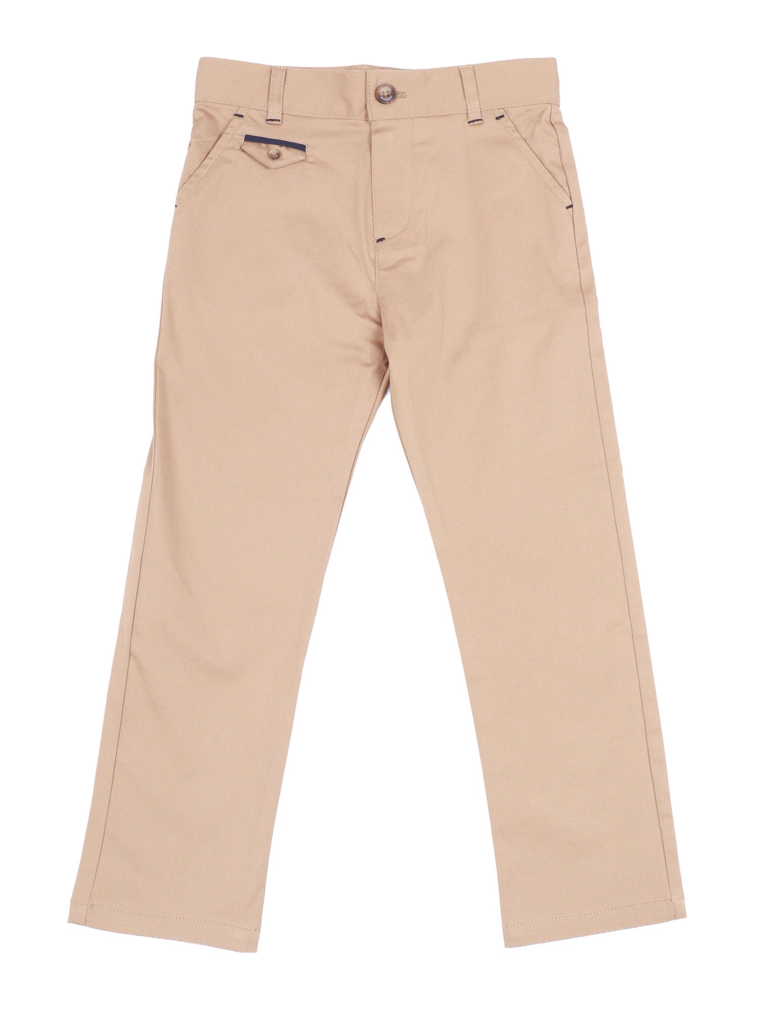 Pantalone Elegante Beige Cotton Elastane Pant