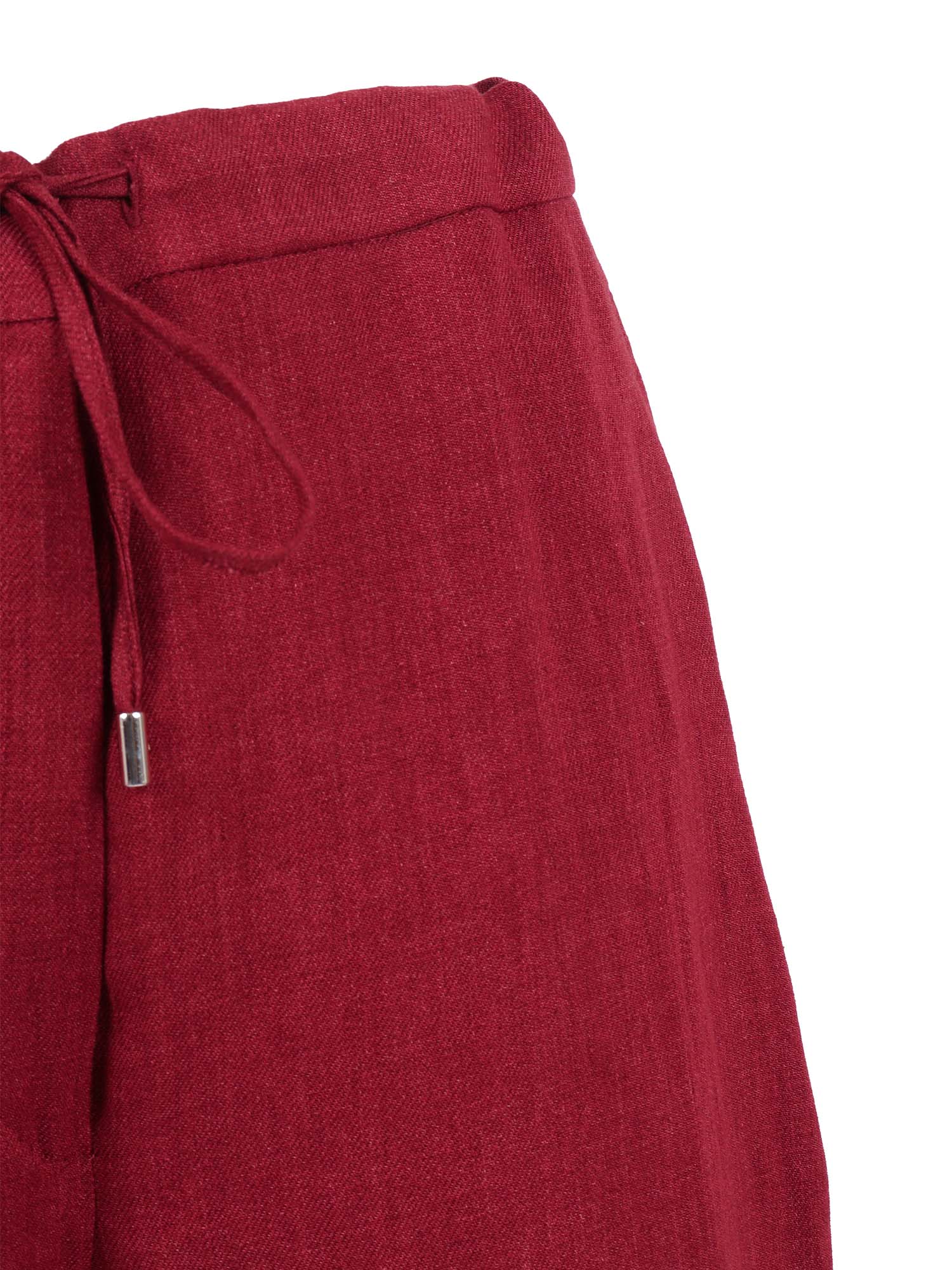 Trousers Red Linen