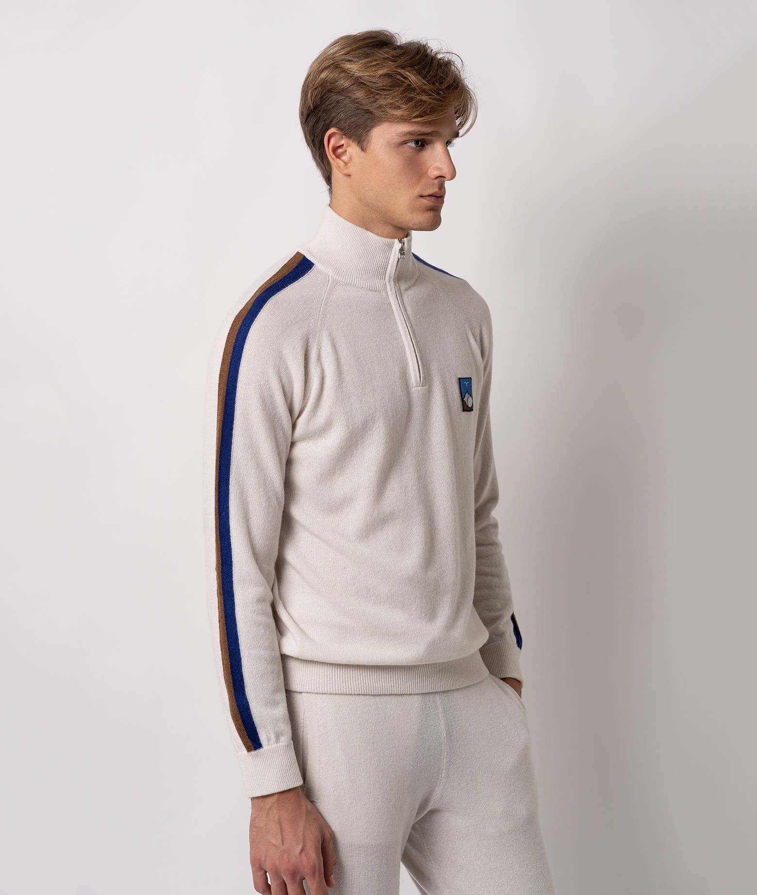 Cashmere Pullover Ski Collection Capsule Ivory Turtle Neck Sweater