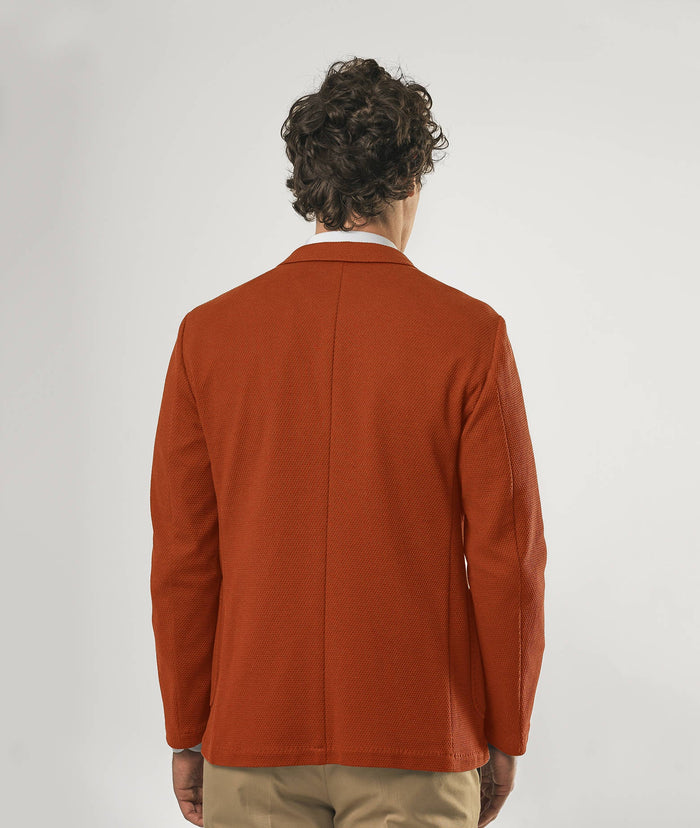 Sporty Cotton Blazer Muscat Blue Jersey Jacket