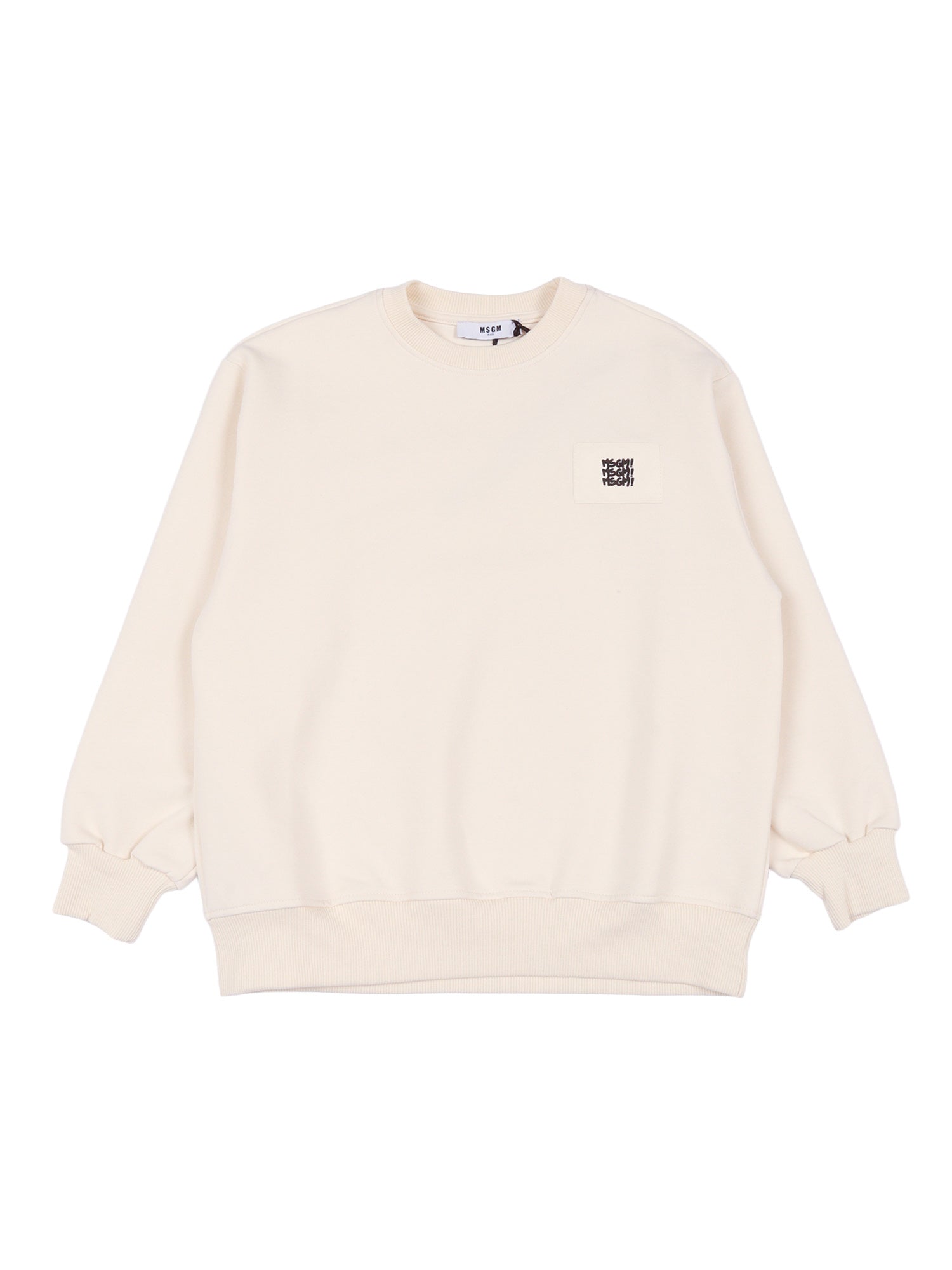 INTERLOCK SWEATSHIRT BOY Panna Cotton