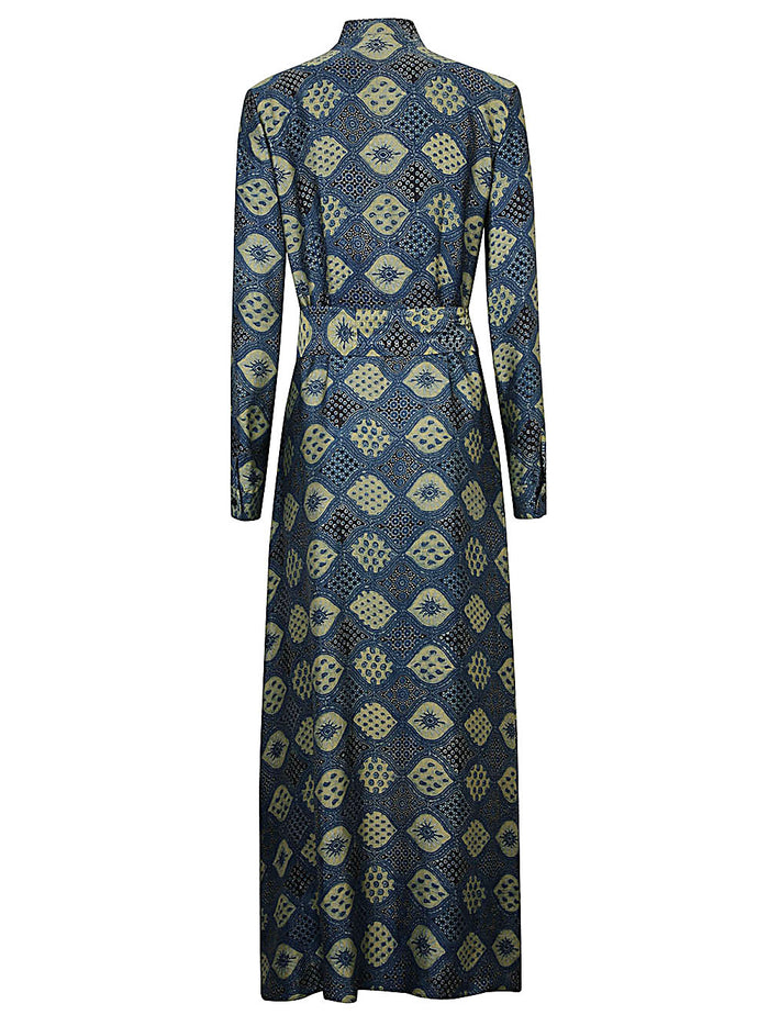OBIDI Dresses Blue Silk