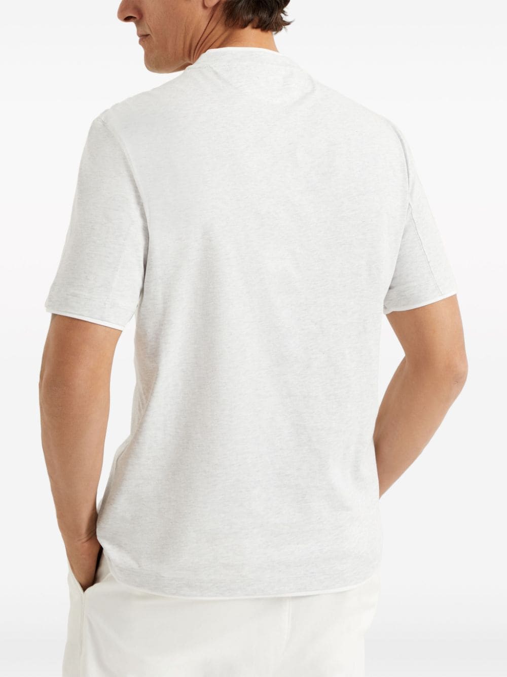 Brunello Cucinelli T-Shirts And Polos Grigio Chiaro Cotton