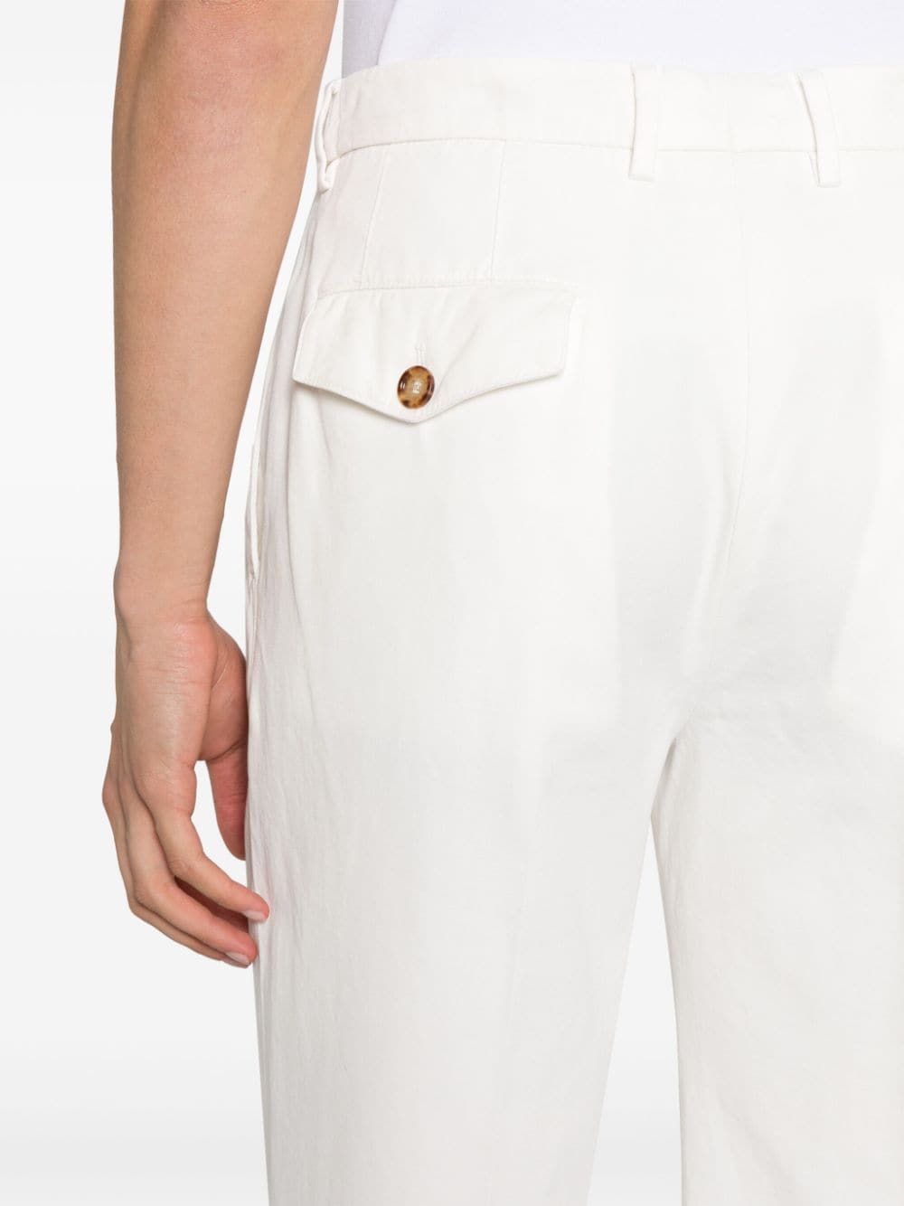 Brunello Cucinelli Trousers Bianco Cotton