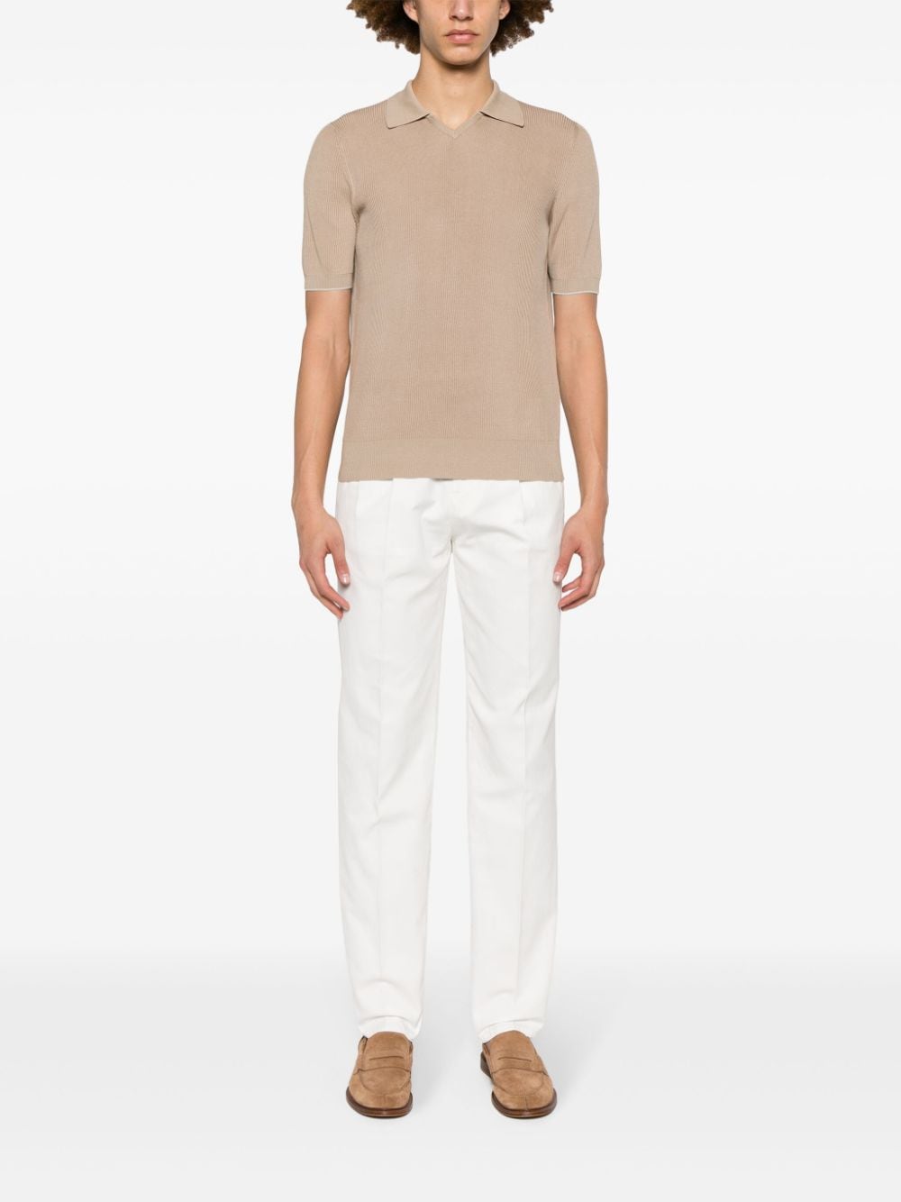 Brunello Cucinelli Trousers Bianco Cotton