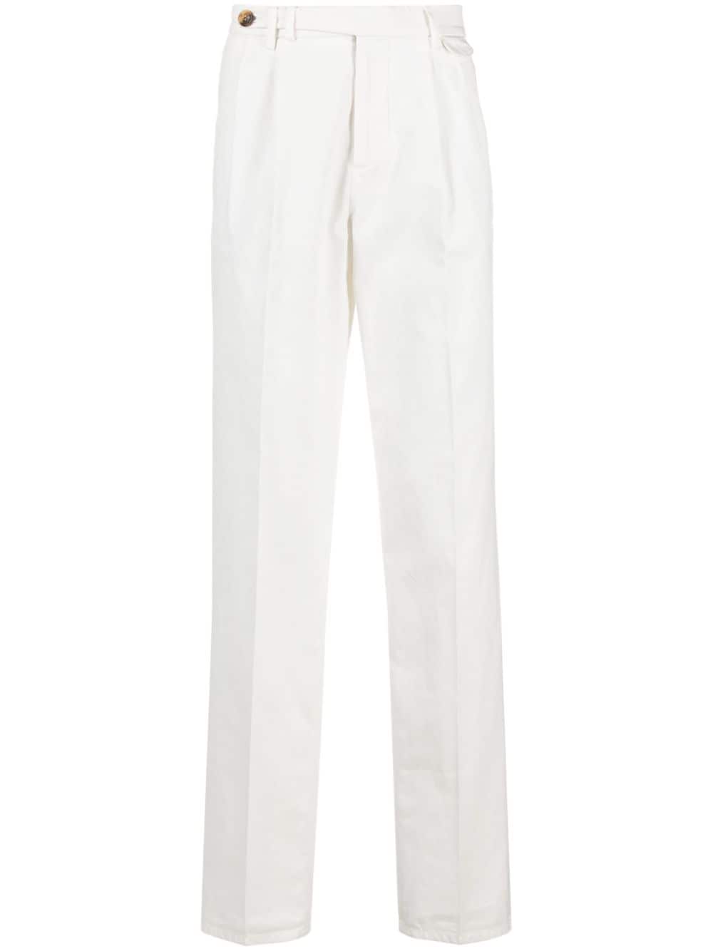 Brunello Cucinelli Trousers Bianco Cotton