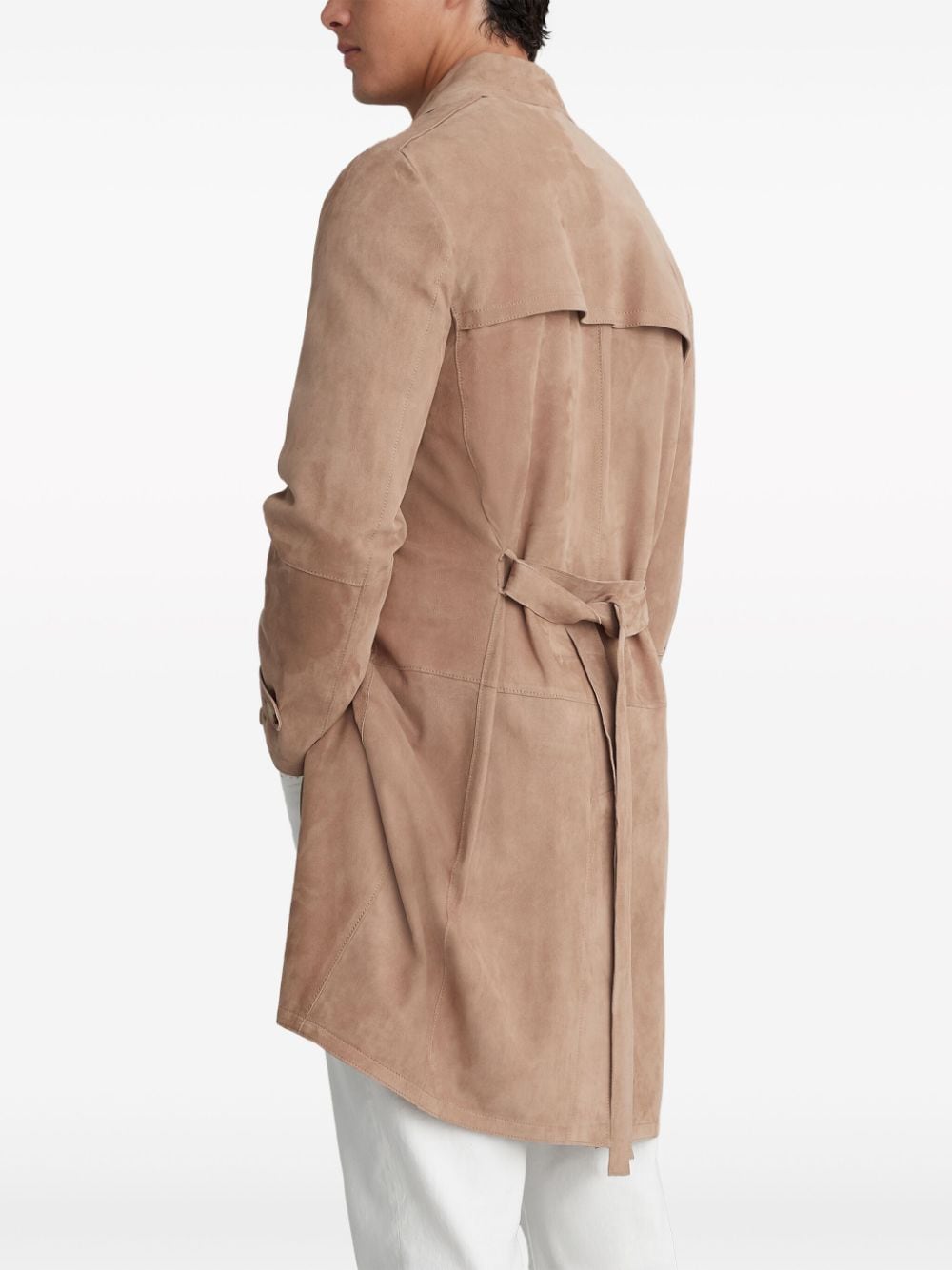 Brunello Cucinelli Coats Marrone Chiaro Furs & Skins->suede100.0 %