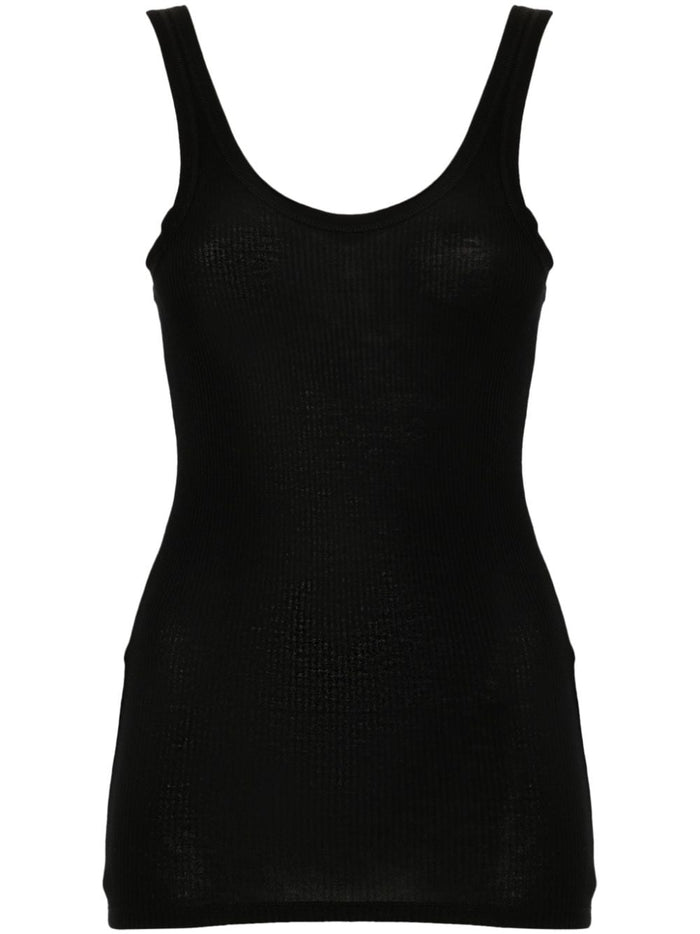 Majestic Top Black Viscose Elastane