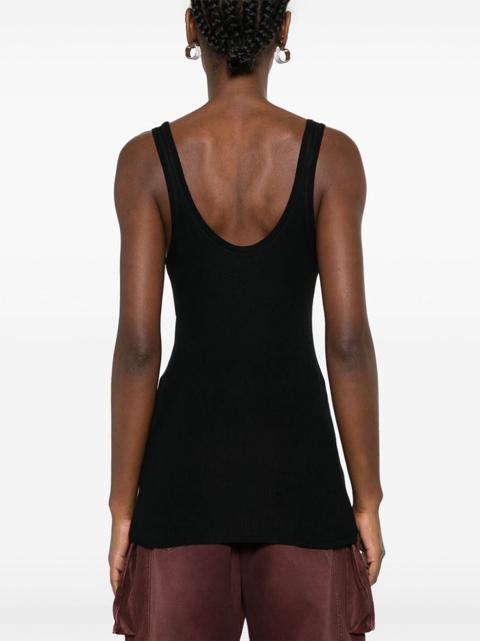 Majestic Top Black Viscose Elastane