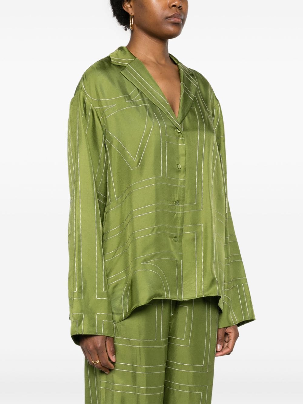 Toteme Pre Shirts Green Cotton