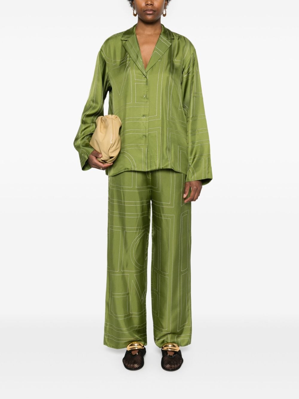 Toteme Pre Shirts Green Cotton