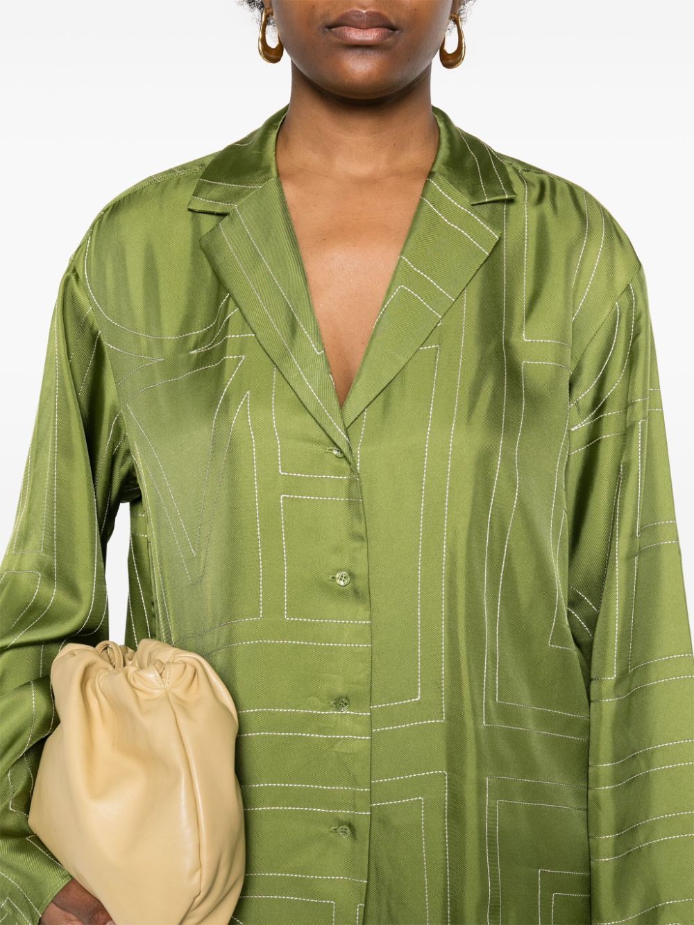 Toteme Pre Shirts Green Cotton