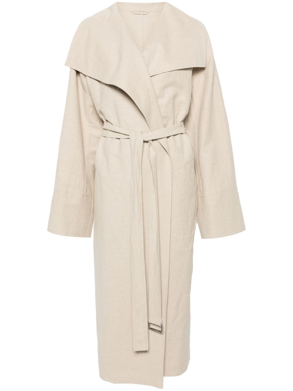 TOTEME PRE Coats Beige Linen Cotton Polyamide