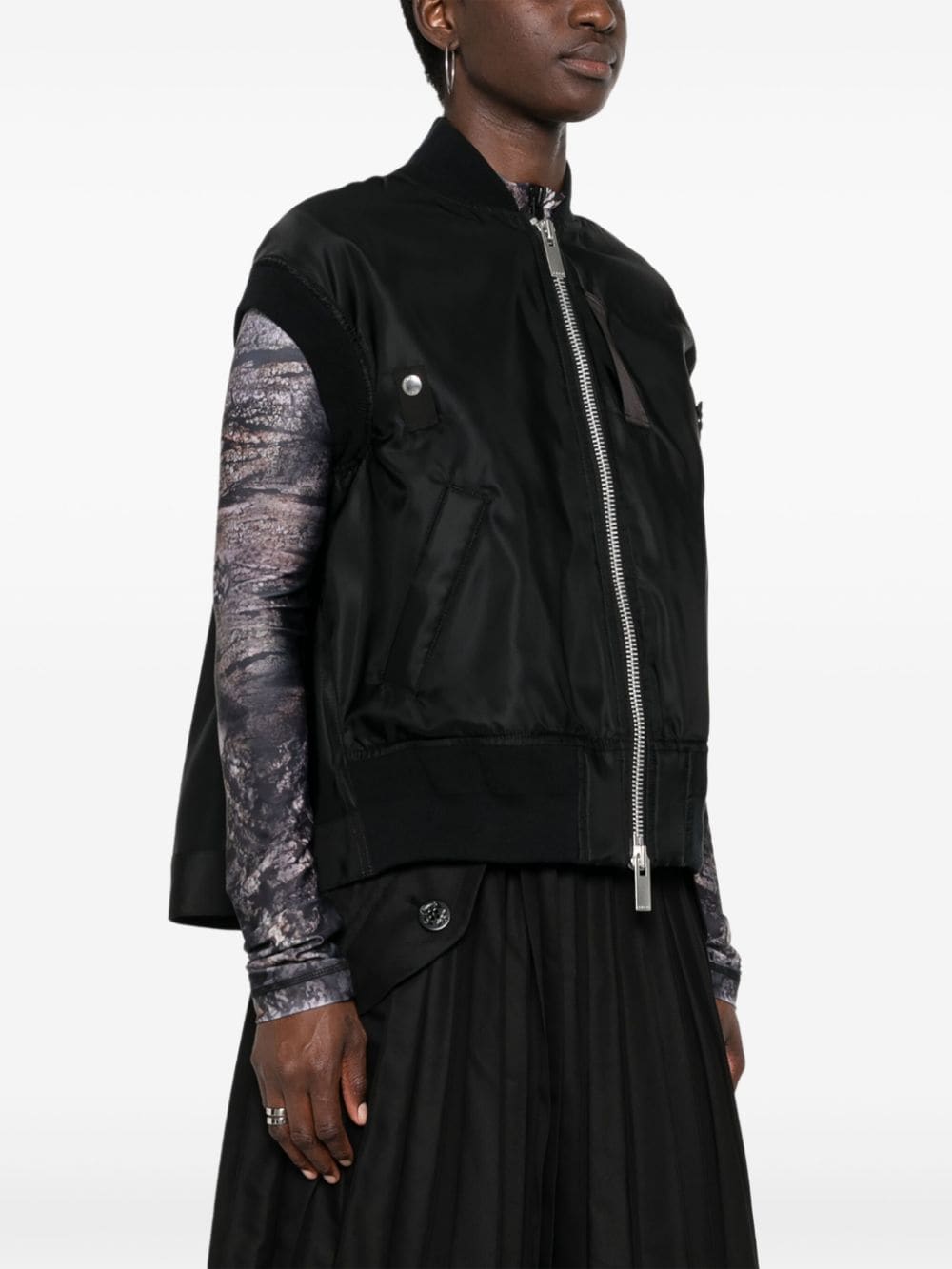 Sacai Sweaters Black Nylon