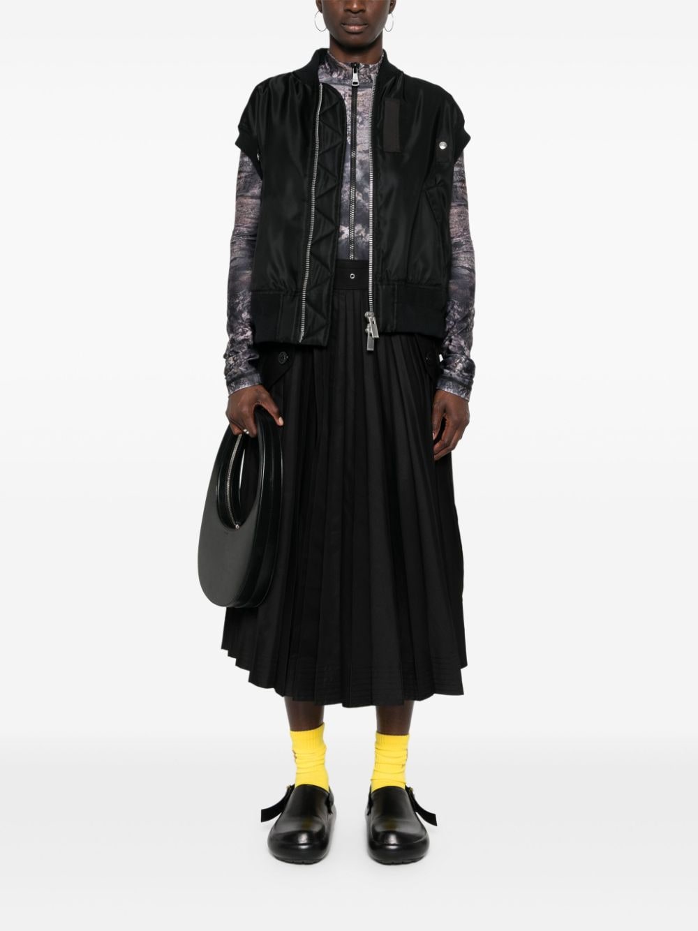 Sacai Sweaters Black Nylon