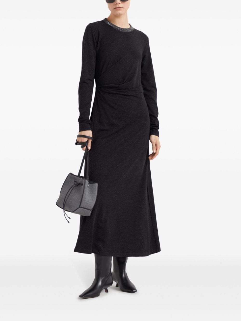 Brunello Cucinelli Dresses Grigio Virgin Wool