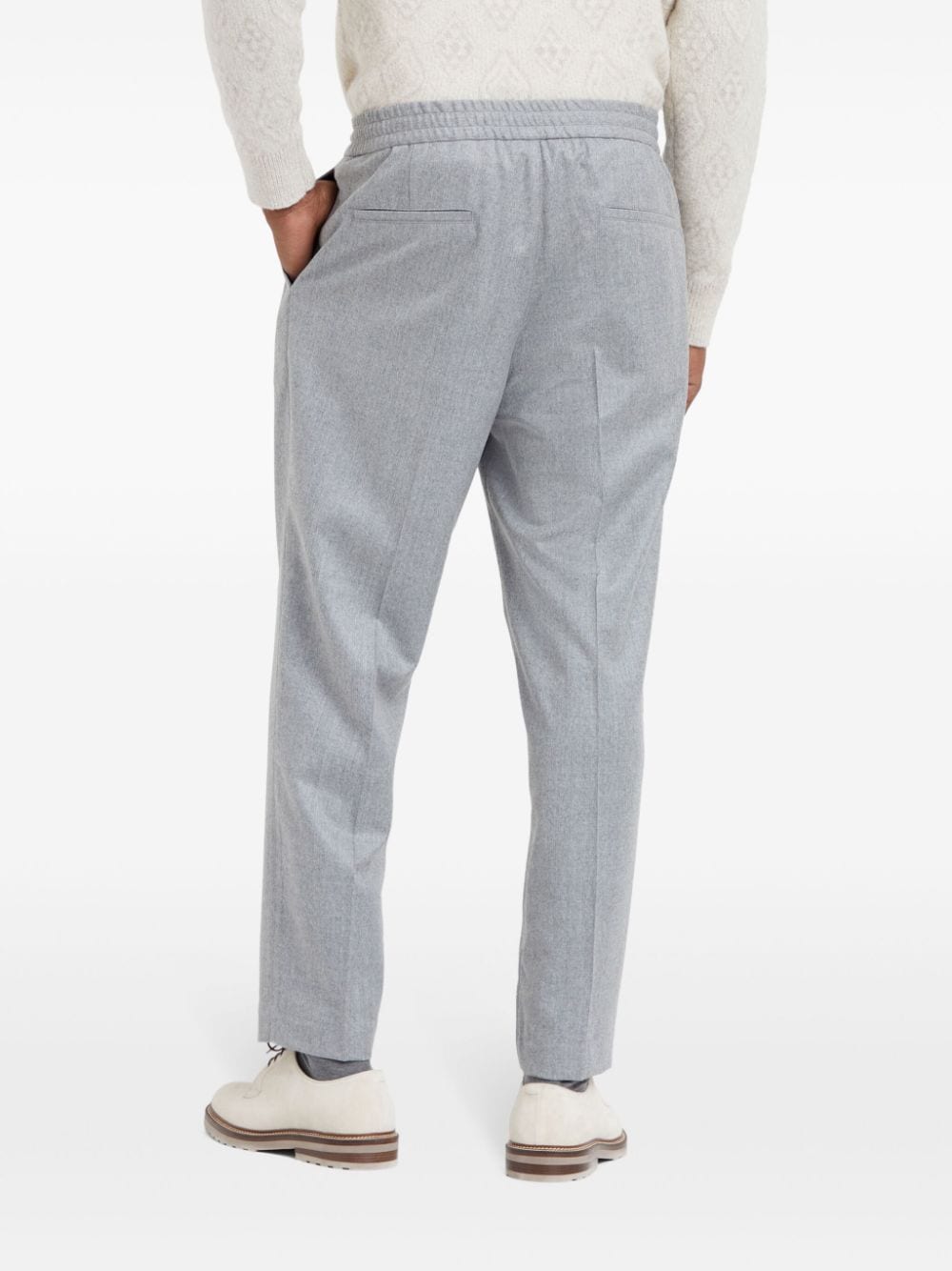 Brunello Cucinelli Trousers Grigio Chiaro Virgin Wool