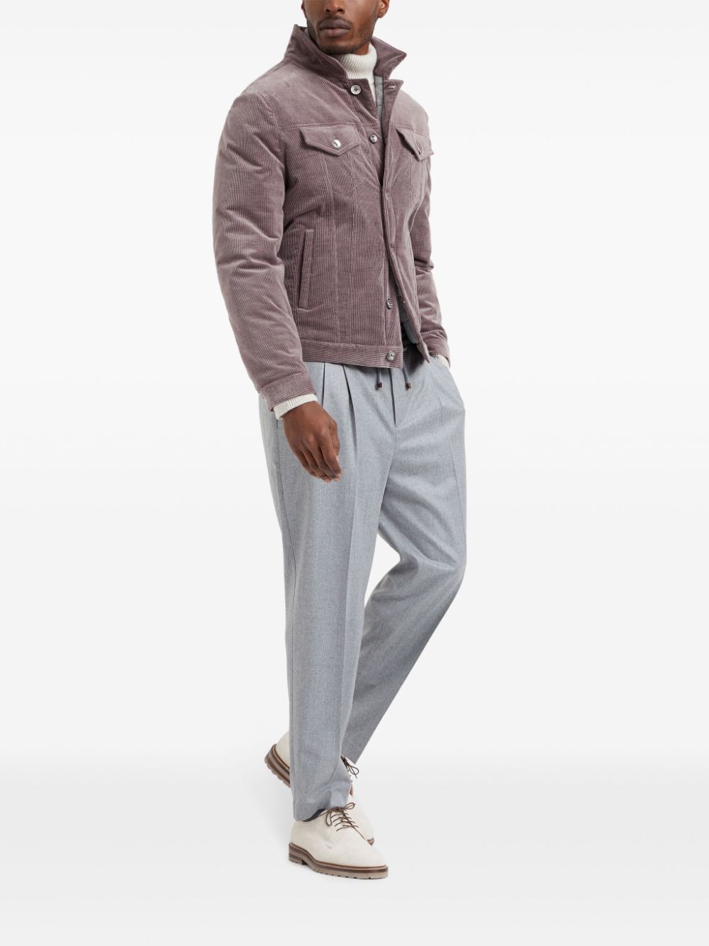 Brunello Cucinelli Trousers Grigio Chiaro Virgin Wool
