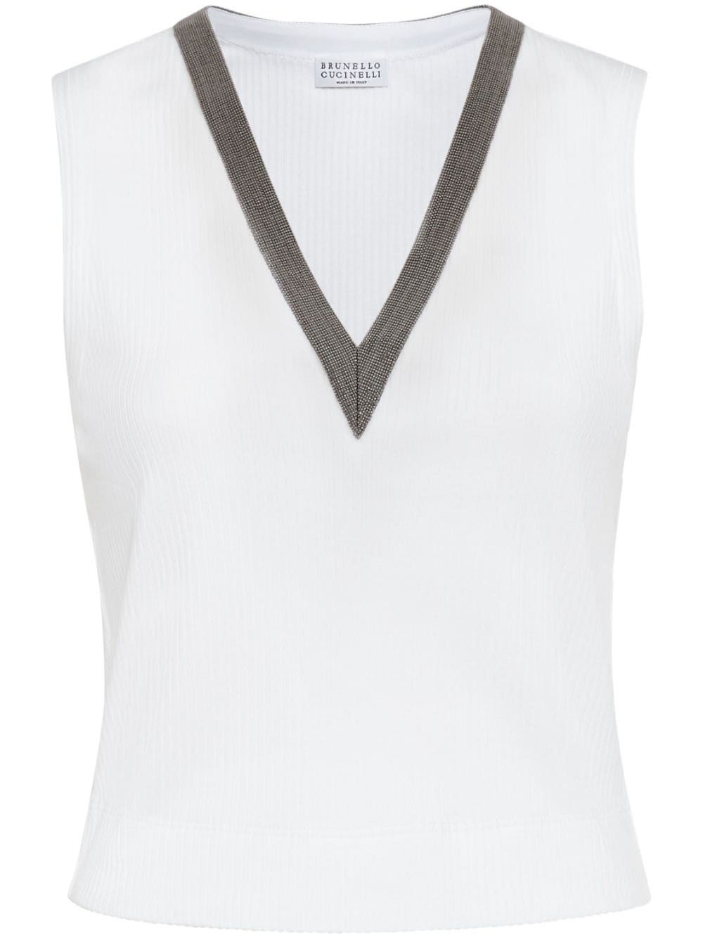 Brunello Cucinelli Top Bianco Cotton