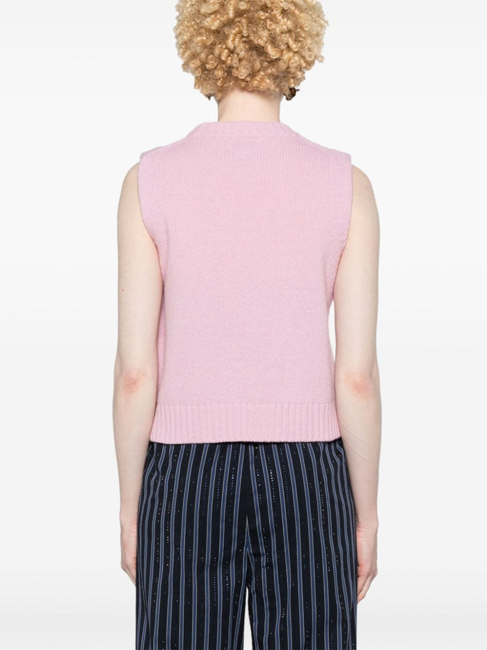 Ganni Sweaters Lilac Wool Polyamide Metallic Fiber