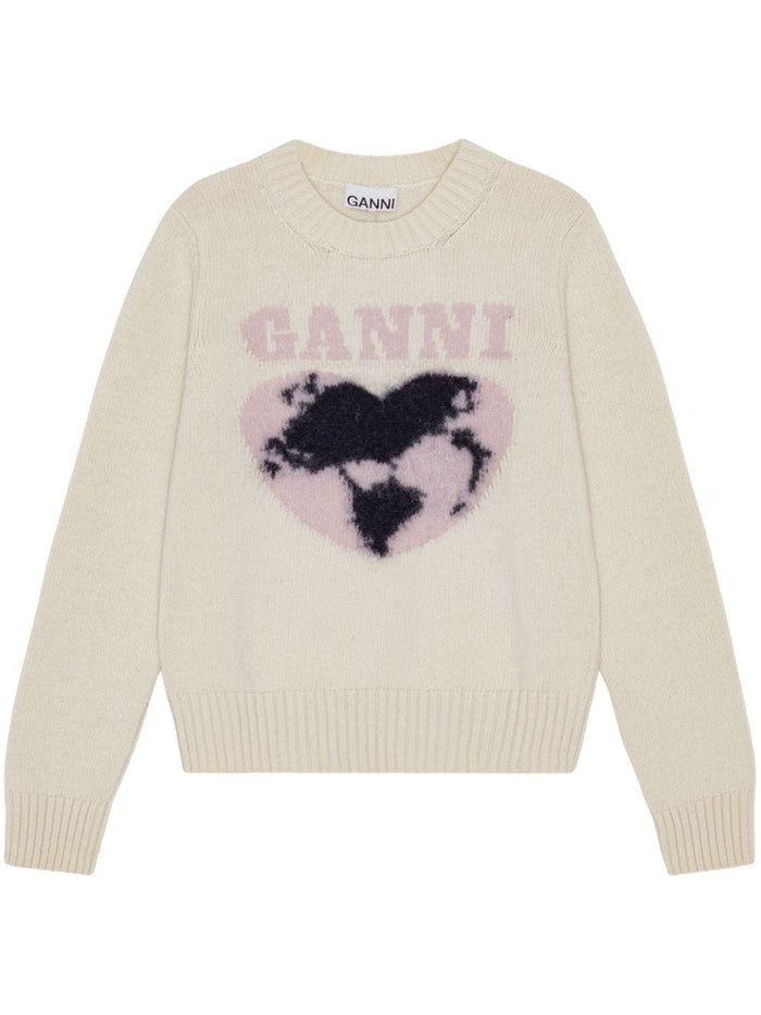 Ganni Sweaters White Fabric