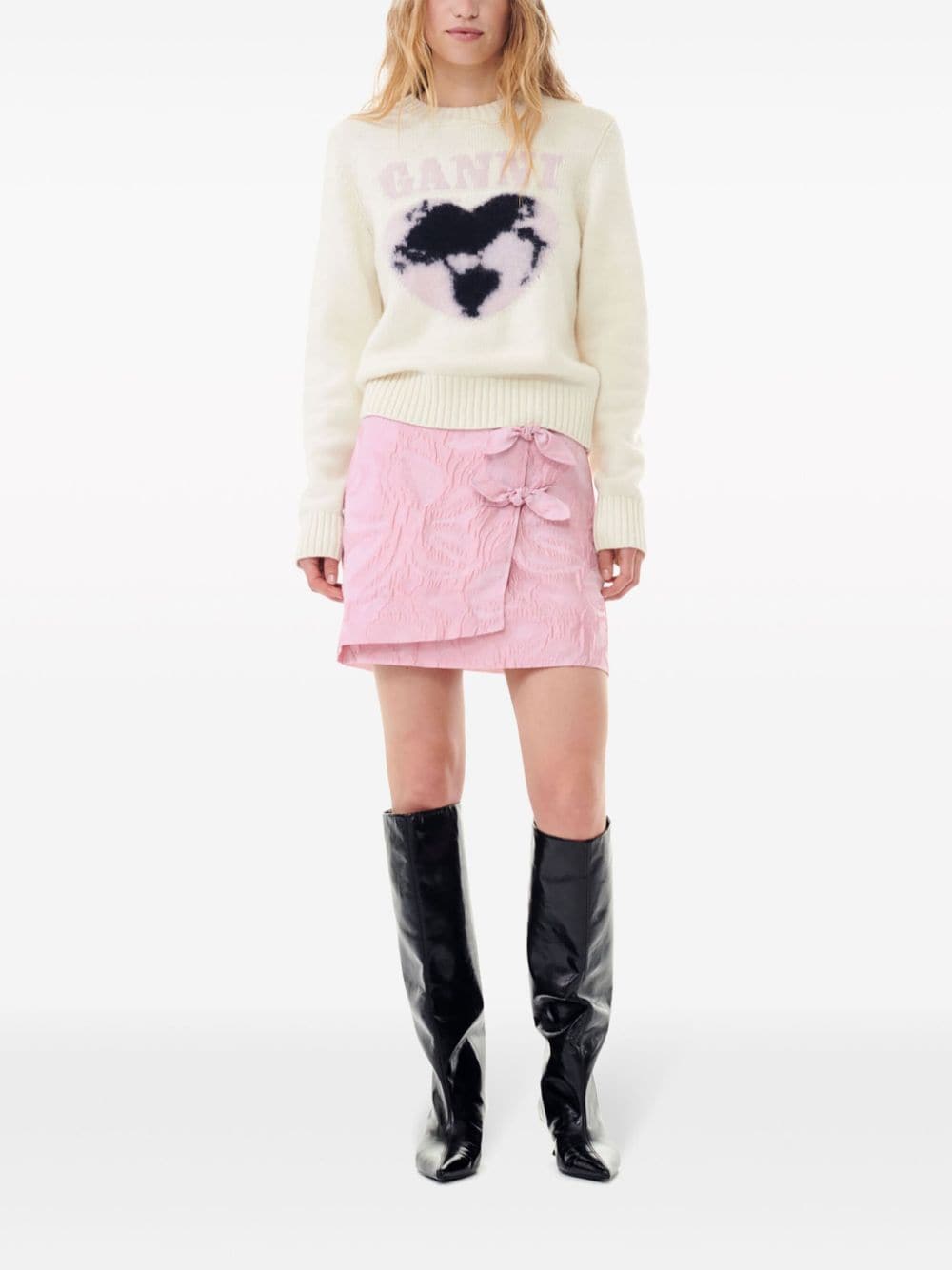 Ganni Sweaters White Fabric