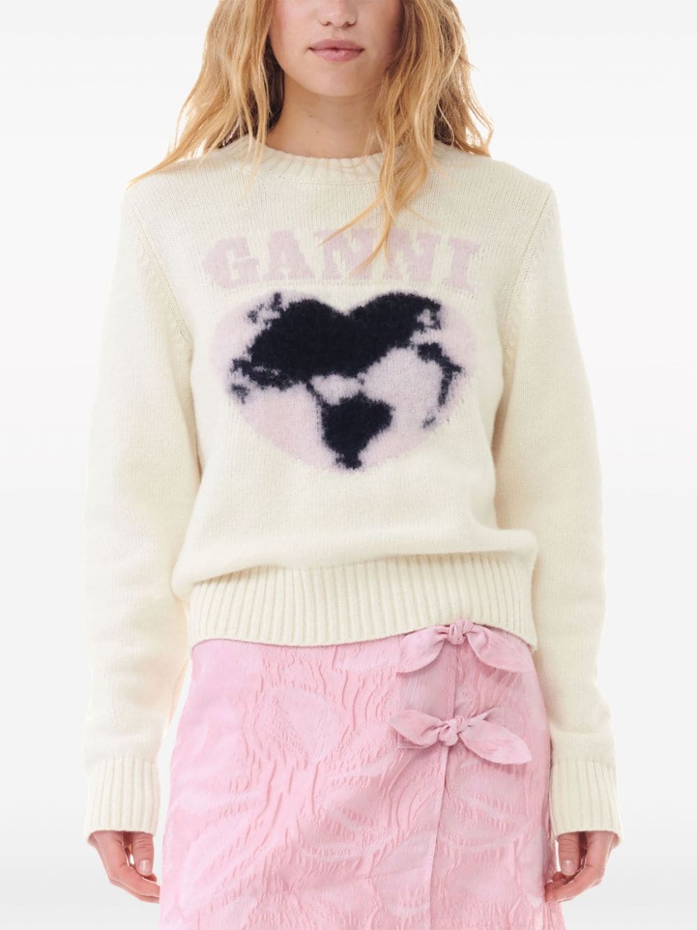 Ganni Sweaters White Fabric