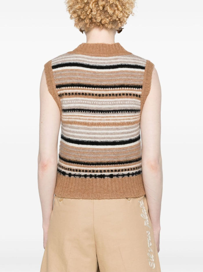 Ganni Sweaters Beige