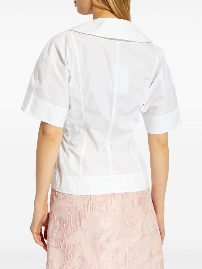 Ganni Shirts White Cotton