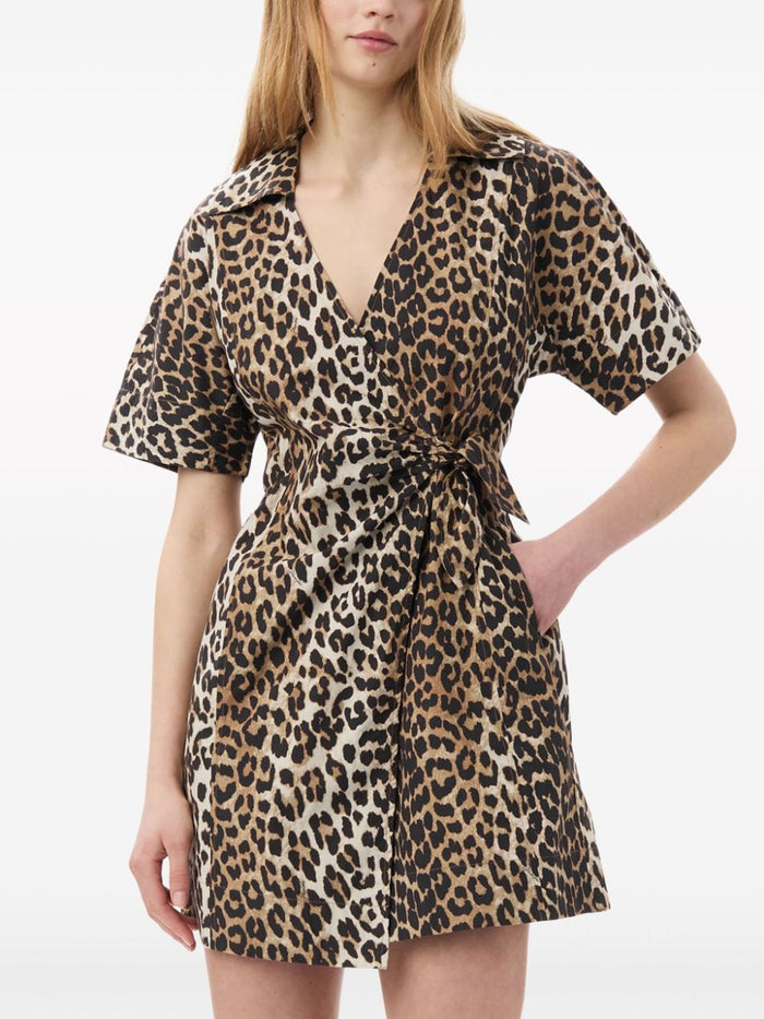 Ganni Dresses Brown Cotton