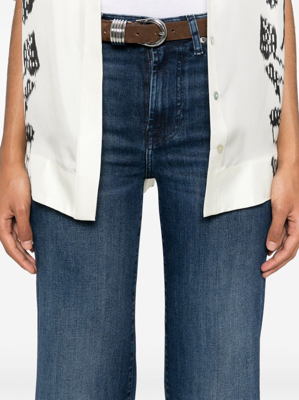 Seven Jeans Blue Cotton Elastane