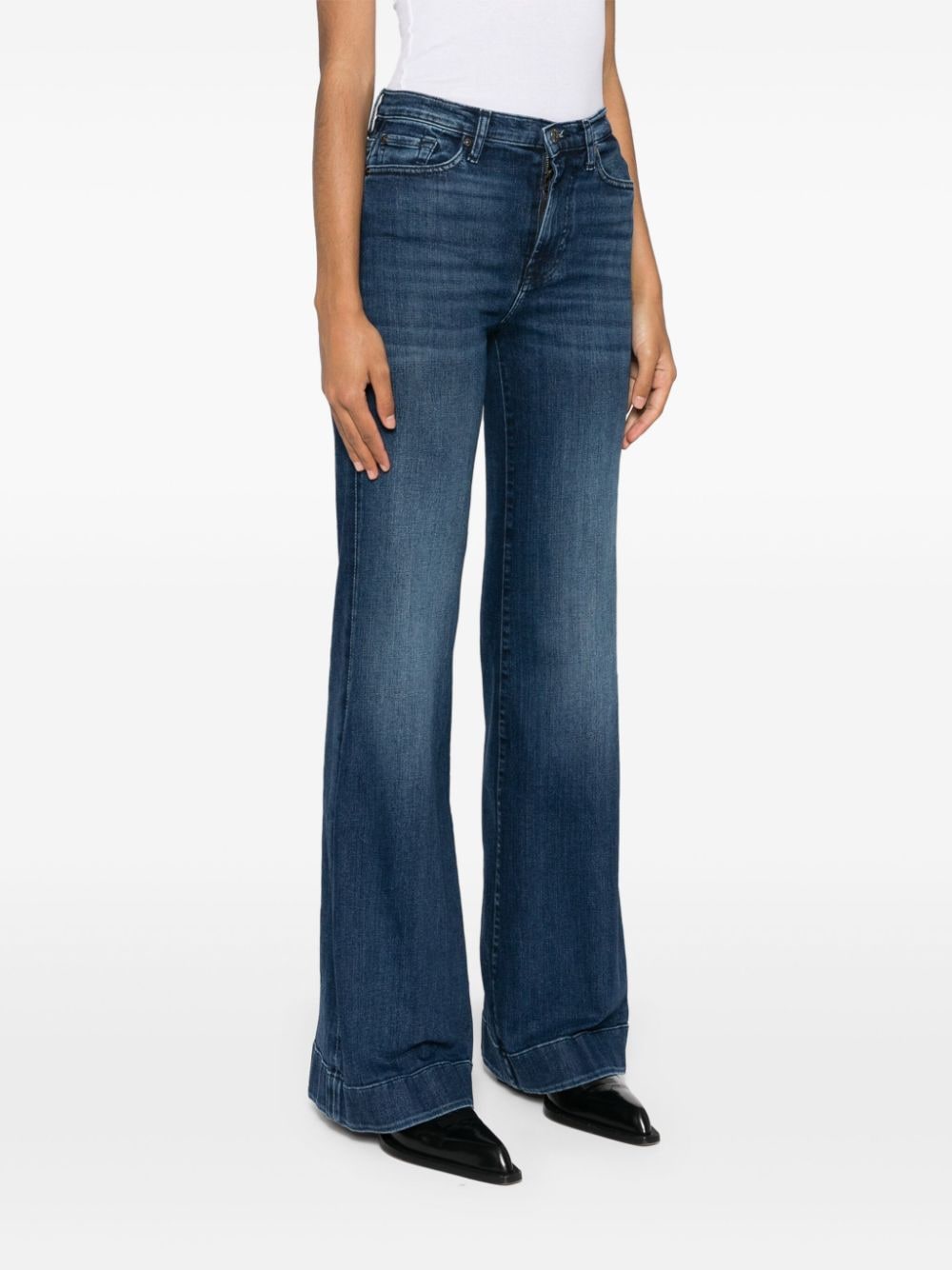 Seven Jeans Blue Cotton Elastane