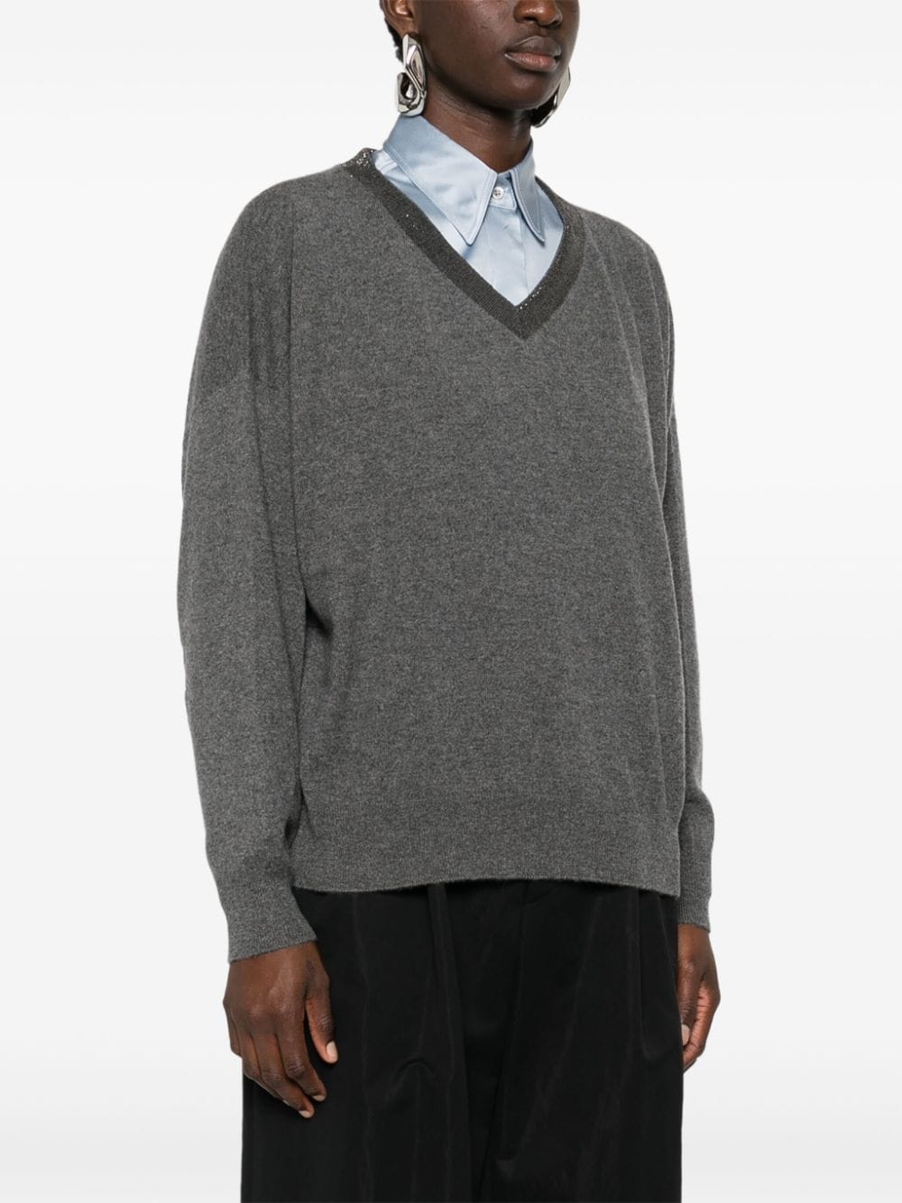 Brunello Cucinelli Sweaters Grigio Wool