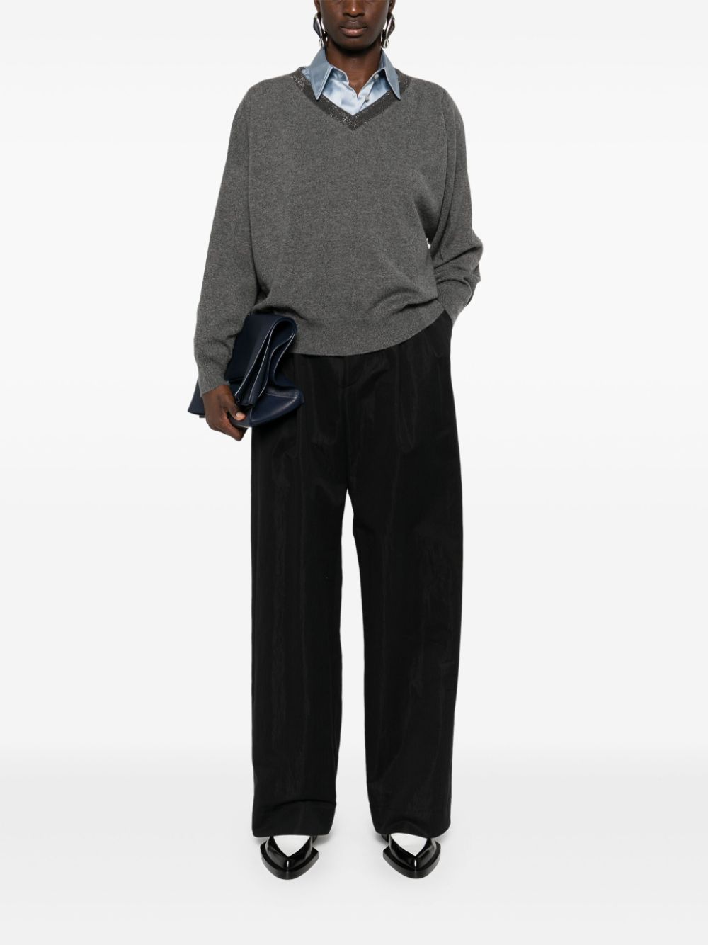 Brunello Cucinelli Sweaters Grigio Wool