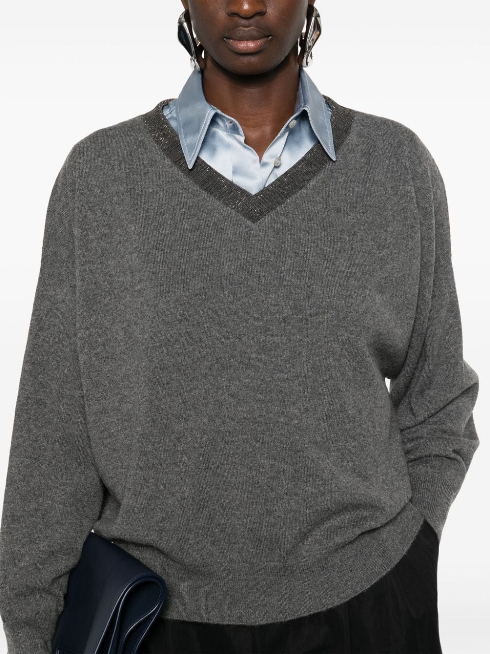 Brunello Cucinelli Sweaters Grigio Wool