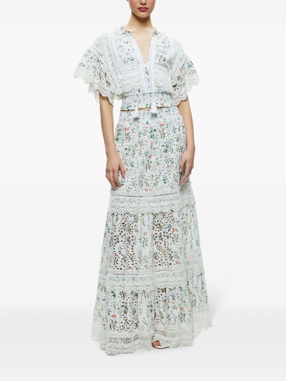 Alice + Olivia Skirts White Cotton