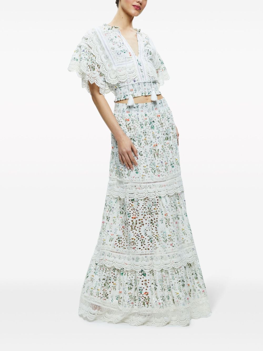 Alice + Olivia Skirts White Cotton