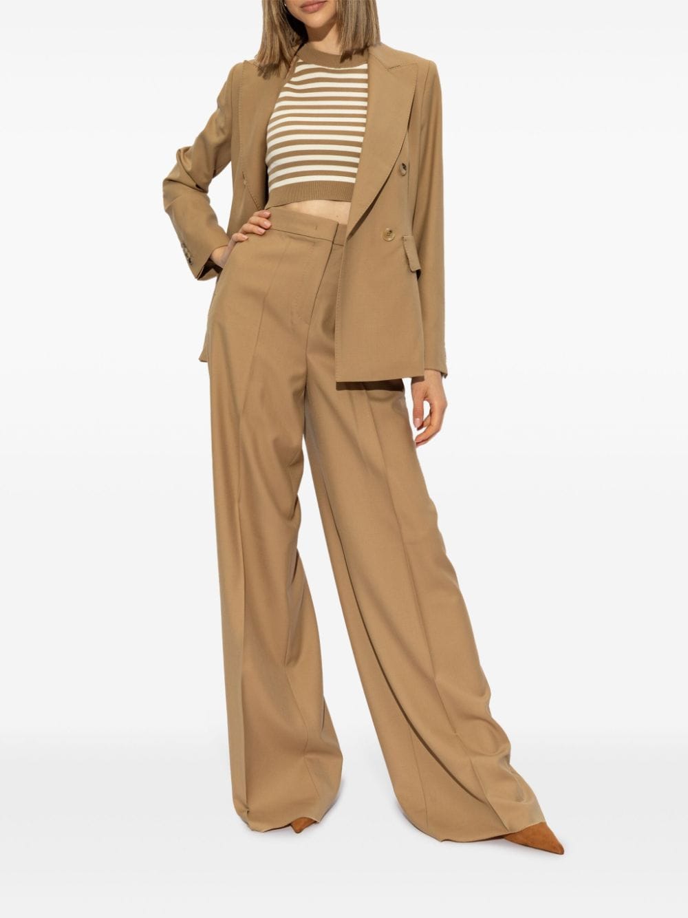 Max Mara Top Beige Viscose Polyester