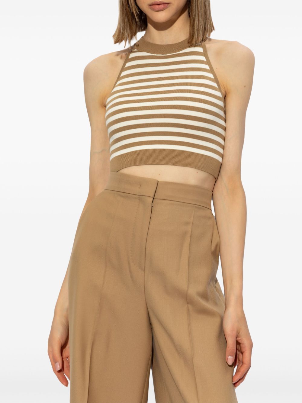 Max Mara Top Beige Viscose Polyester