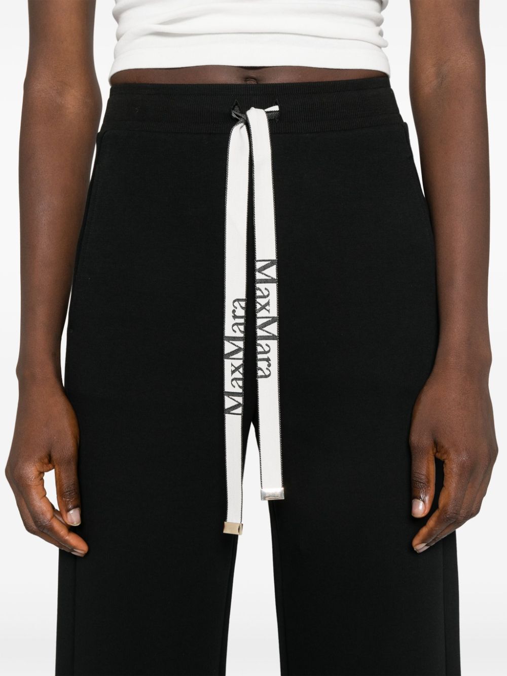 S Max Mara Trousers Black Cotton Polyester