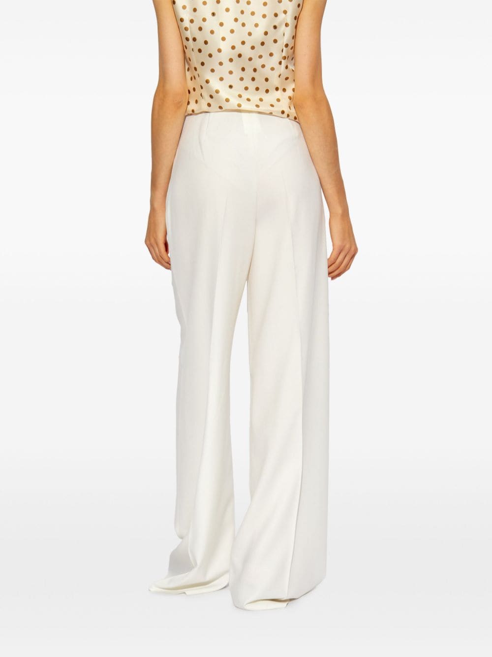 Max Mara Trousers White Virgin Wool