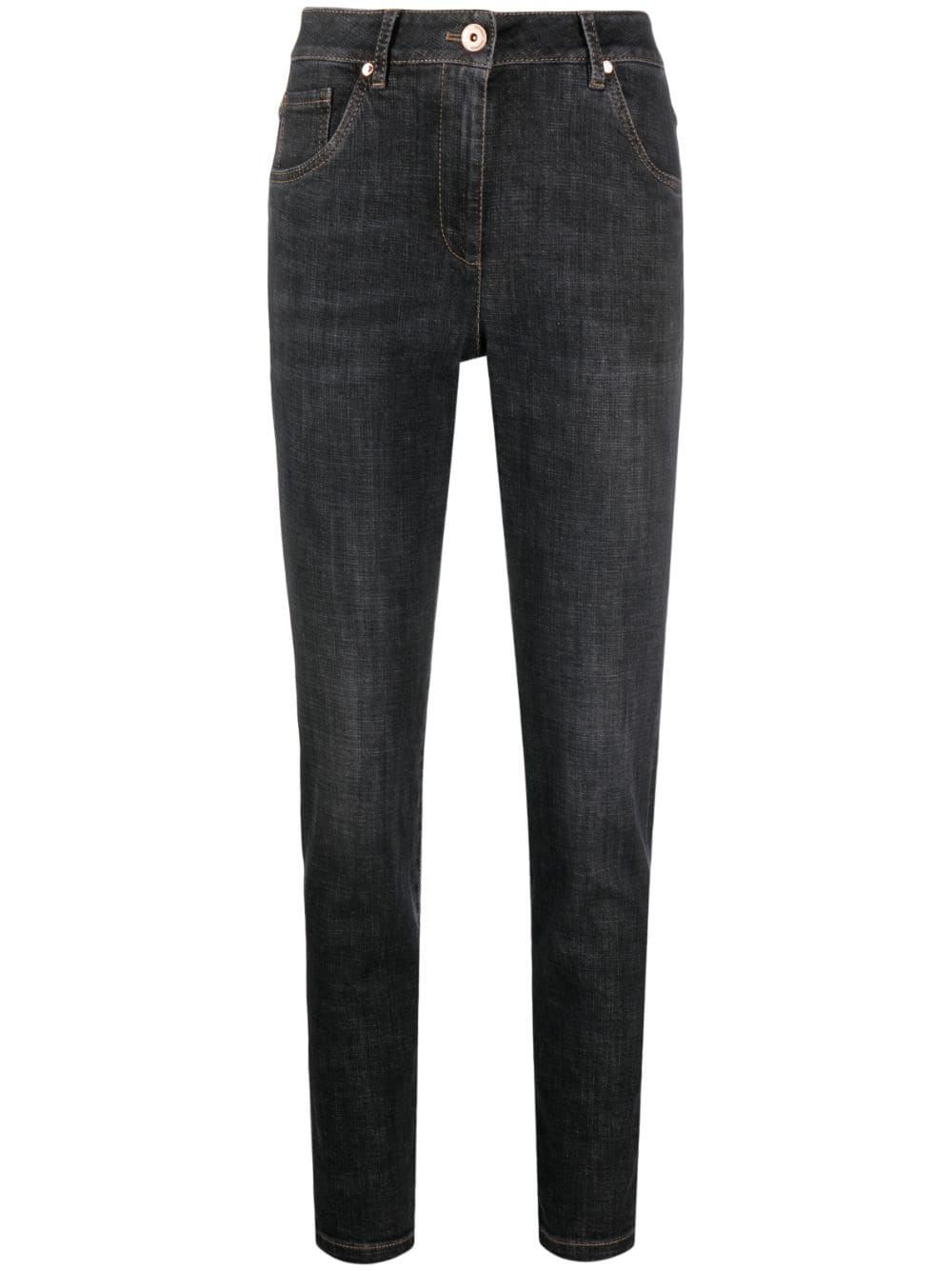 Brunello Cucinelli Jeans Nero Cotton Elastane
