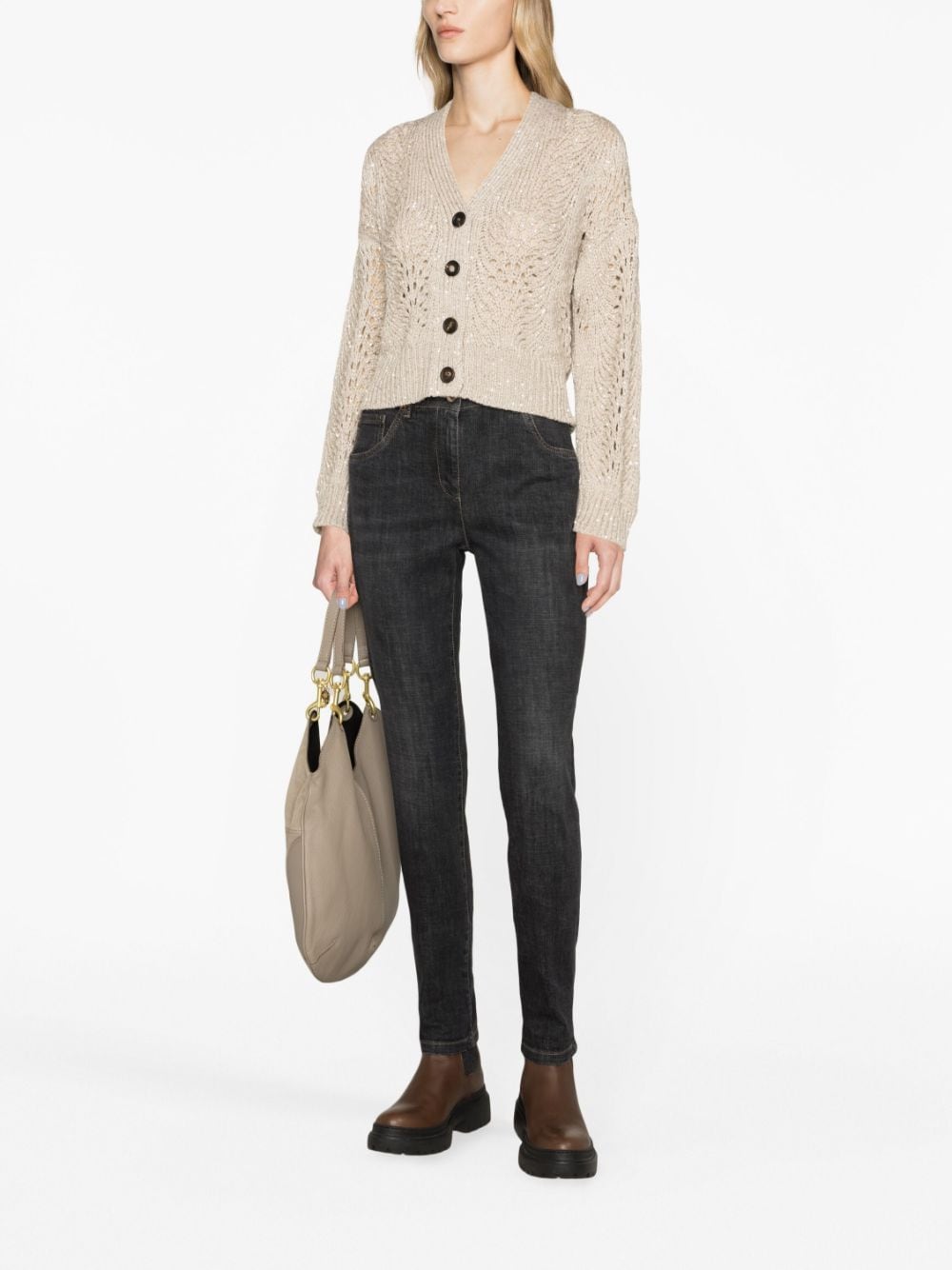 Brunello Cucinelli Jeans Nero Cotton Elastane