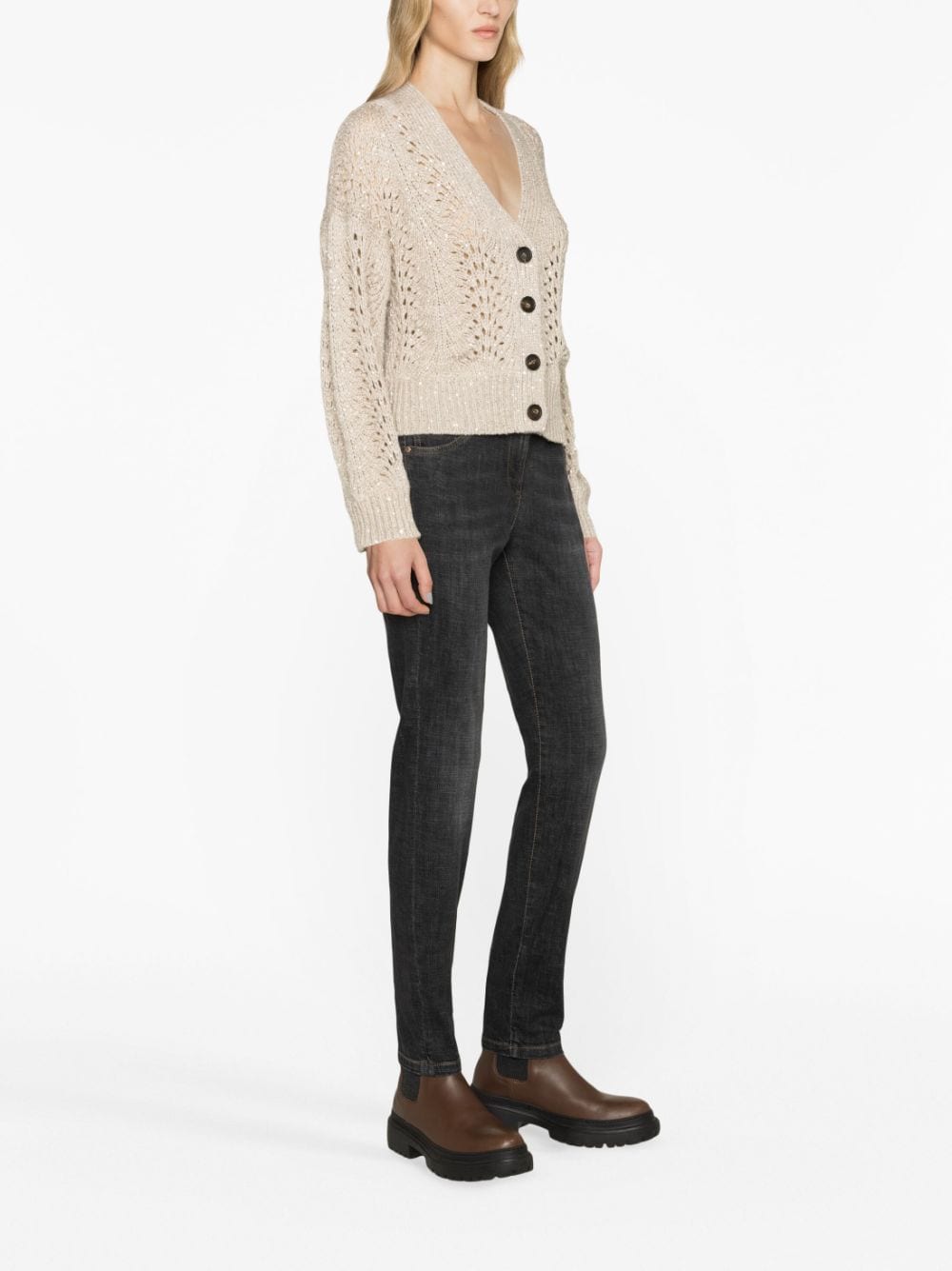 Brunello Cucinelli Jeans Nero Cotton Elastane