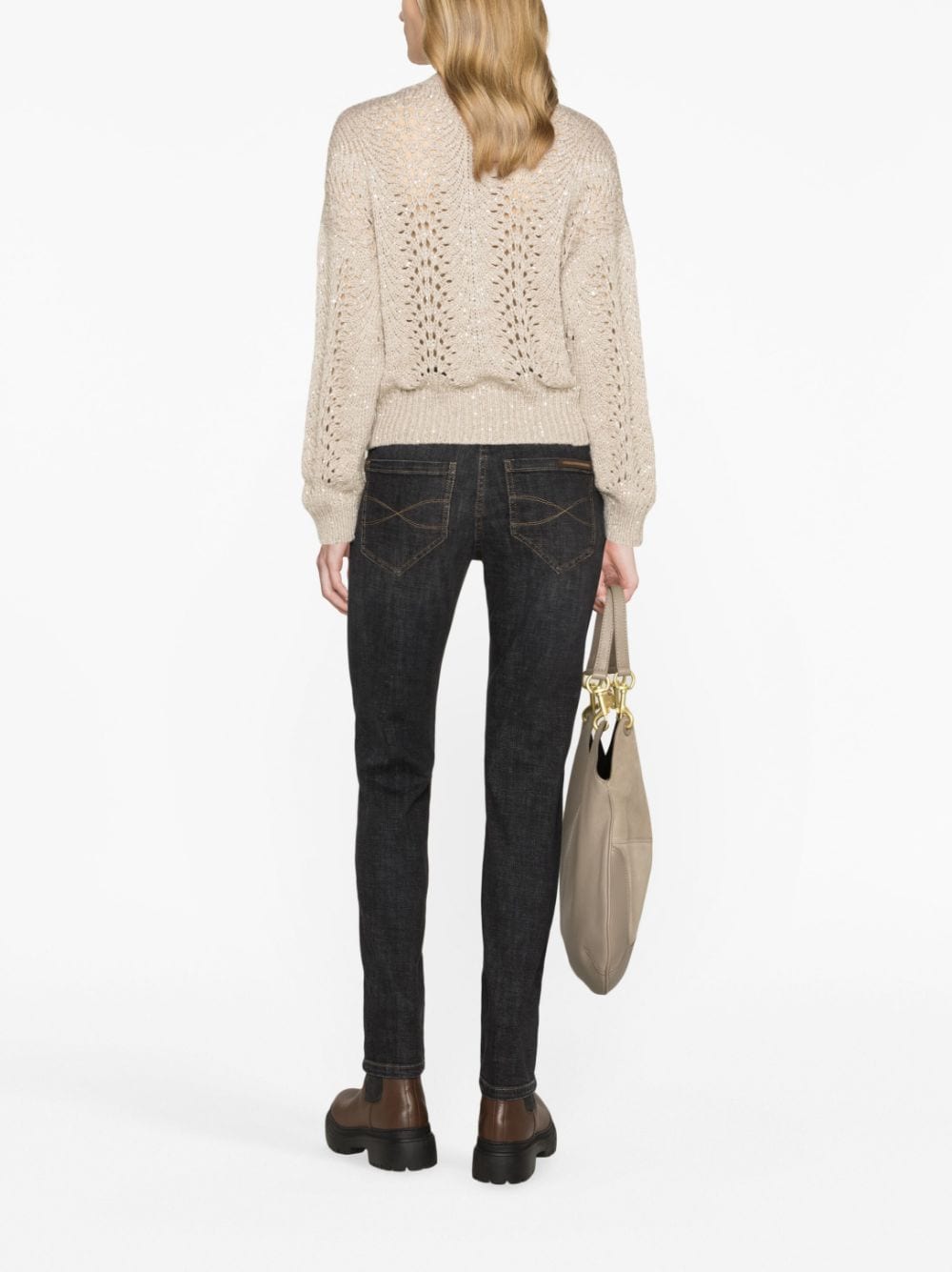 Brunello Cucinelli Jeans Nero Cotton Elastane
