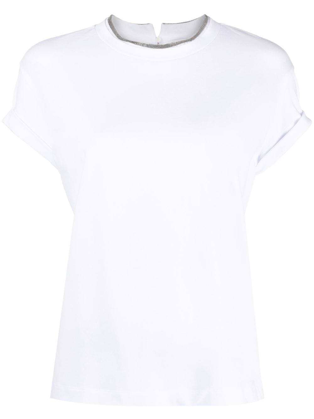Brunello Cucinelli T-Shirts And Polos Bianco Cotton Elastane