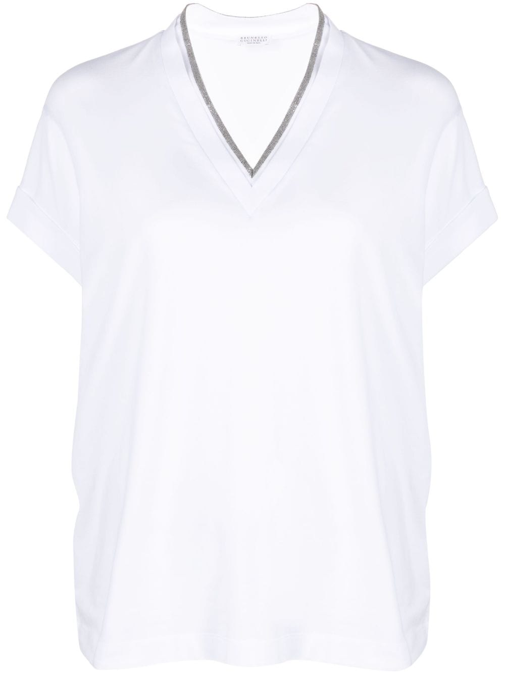 Brunello Cucinelli T-Shirts And Polos Bianco Cotton Elastane