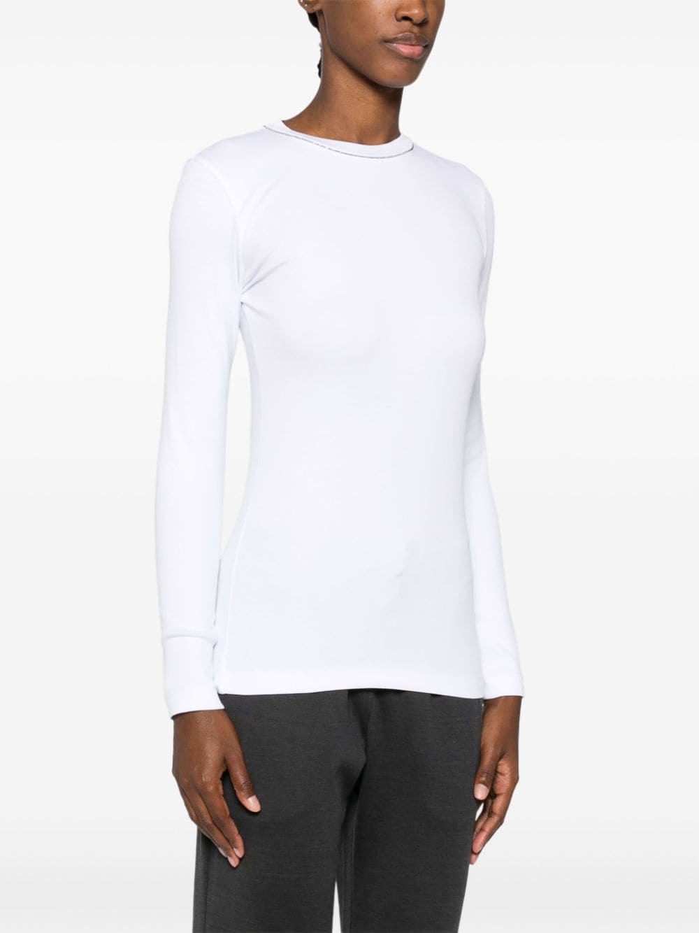 Brunello Cucinelli T-Shirts And Polos Bianco Cotton Elastane