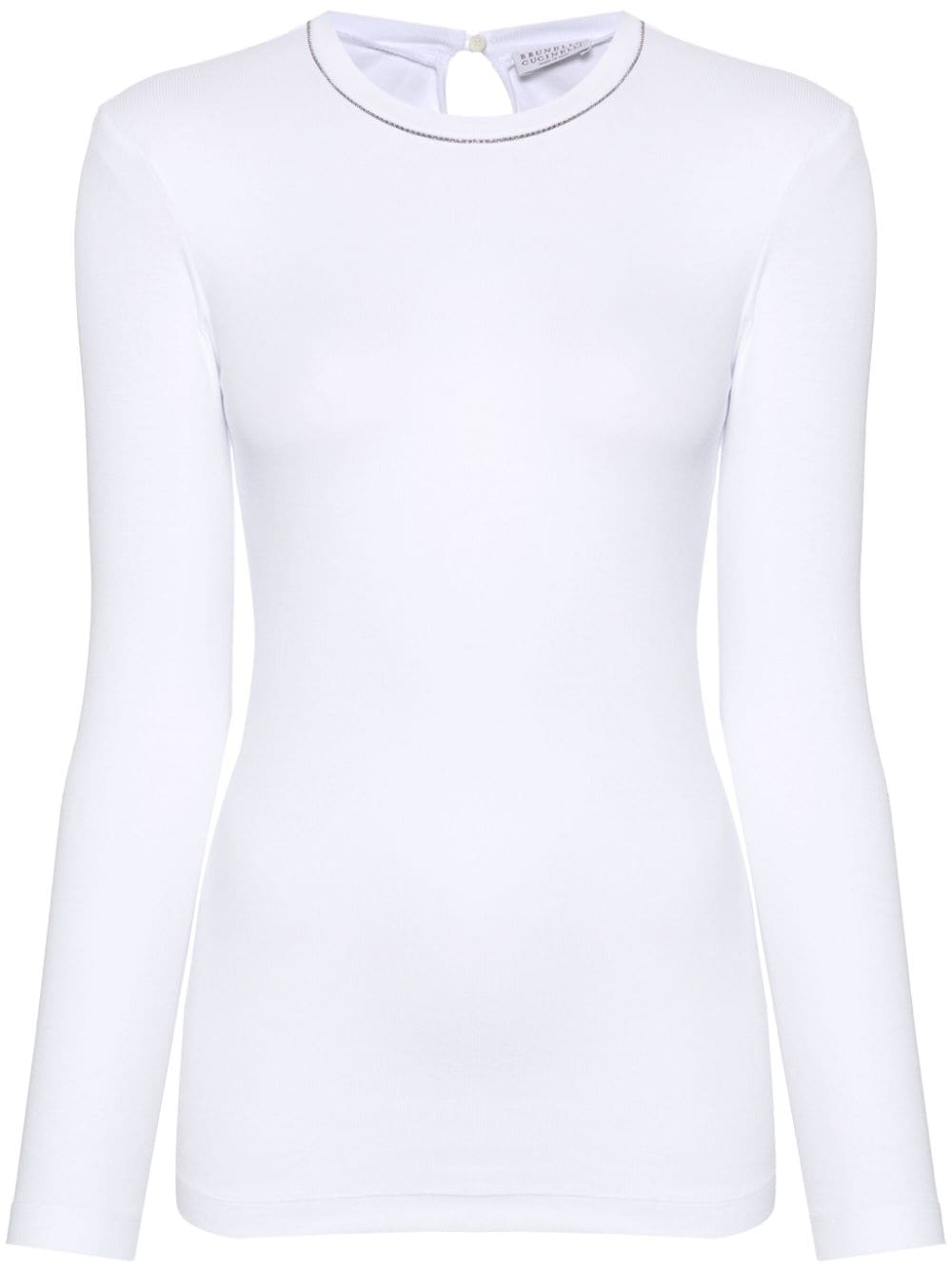 Brunello Cucinelli T-Shirts And Polos Bianco Cotton Elastane