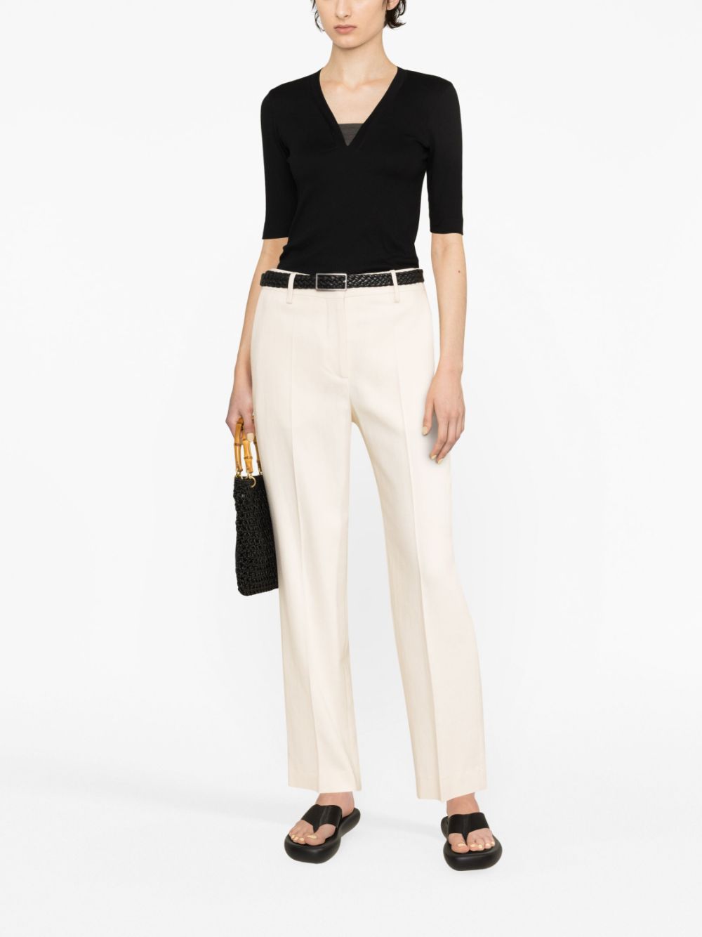 Brunello Cucinelli T-Shirts And Polos Nero Cotton Elastane